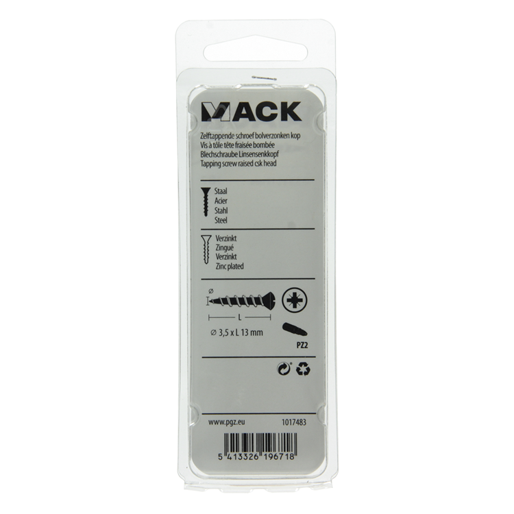 Mack 1017483 – selbstschneidende Schraube BVK-beschichtet 30 Stück 3,5 x 13 mm | 10 Stück