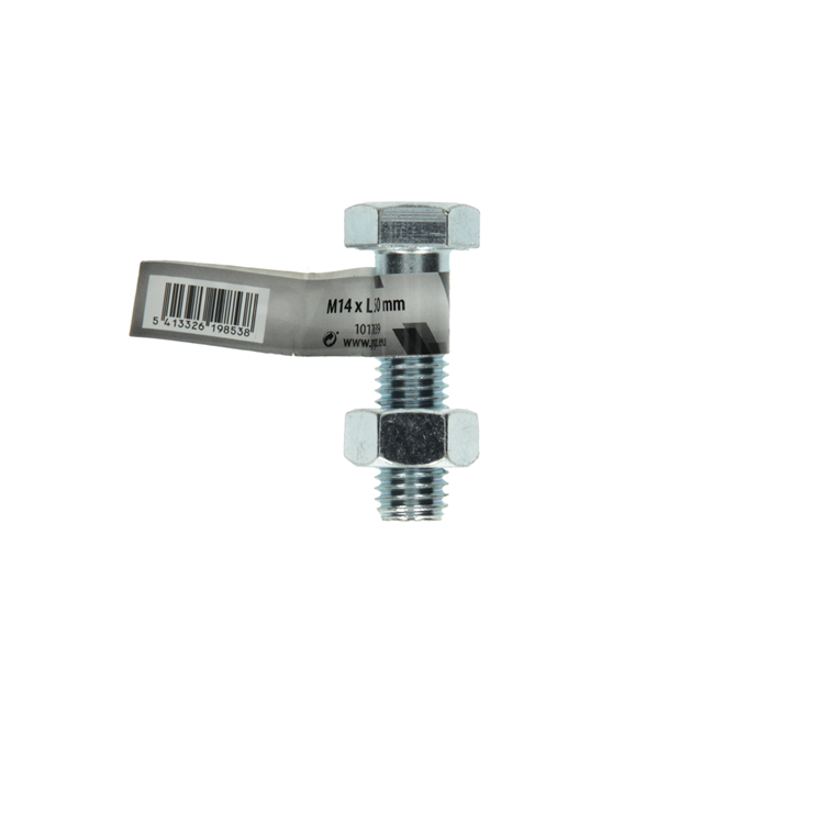 Mack 1017639 – Mechanikschraube + Mutter aus verzinktem Stahl 1 Stück M14 x 50 mm | 10 Stück