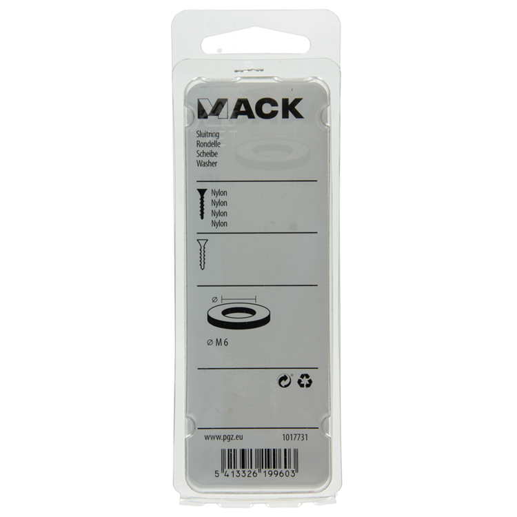 Mack 1017731 – Unterlegscheibe Nylon 9 Stück M6 | 10 Stück