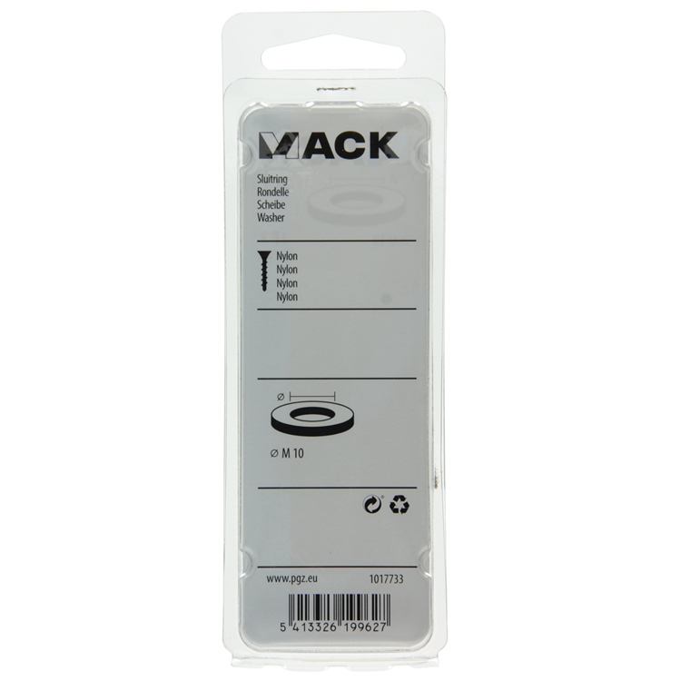 Mack 1017733 – Unterlegscheibe Nylon 5 Stück M10 | 10 Stück