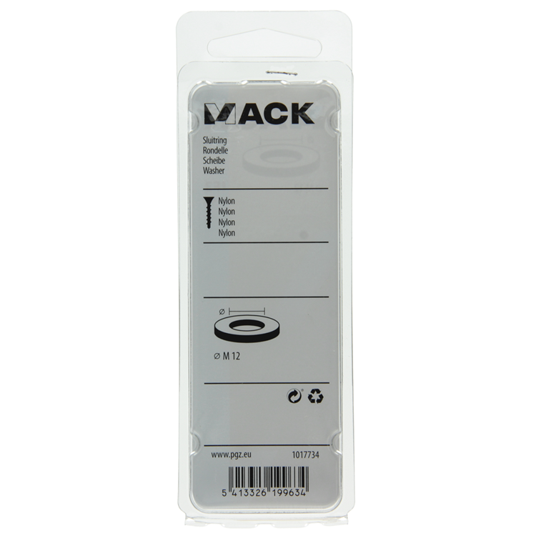 Mack 1017734 – Unterlegscheibe Nylon 4 Stück M12 | 10 Stück