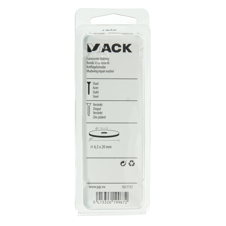 Mack 1017737 - Karosseriescheibe verzinkt22 Stück 6,5 x 20 mm | 10 Stück