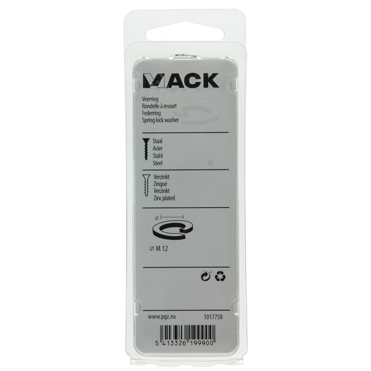 Mack 1017758 - Federscheibe aus verzinktem Stahl 12 Stück m 12 | 10 Stück