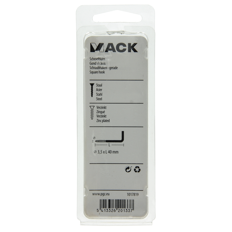 Mack 1017819 - Daumenschraube verzinkter Stahl 10 Stück 3,5 x 40 mm | 10 Stück