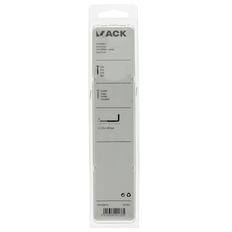Mack 1017823 – Daumenschraube aus verzinktem Stahl, 4 Stück, 5,0 x 80 mm | 5 Stück