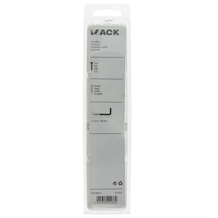 Mack 1017824 - Daumenschraube verzinkter Stahl 3 Stück 6,0 x 100 mm | 5 Stück