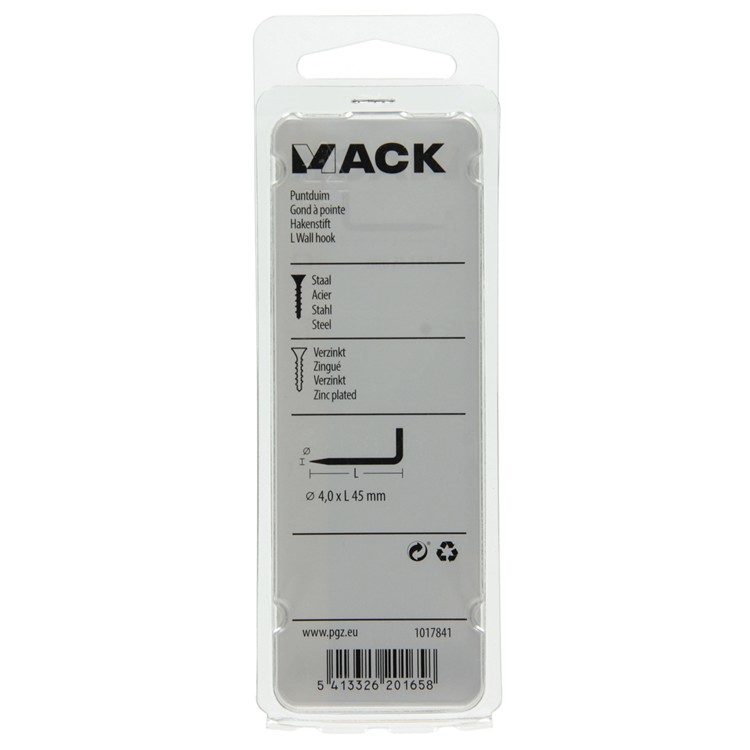 Mack 1017841 - Spitzendaumen verzinkter Stahl 7 Stück 4,0 x 45 mm | 10 Stück