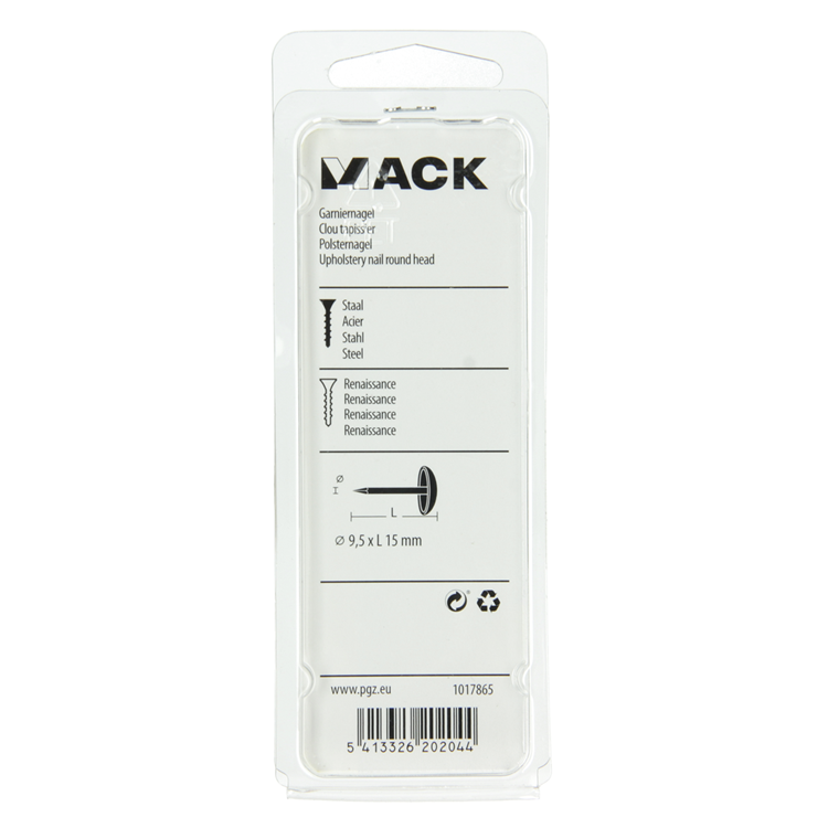 Mack 1017865 – Renaissance-Ziernagel aus Stahl, 25 Stück, 9,5 x 15 mm | 10 Stück