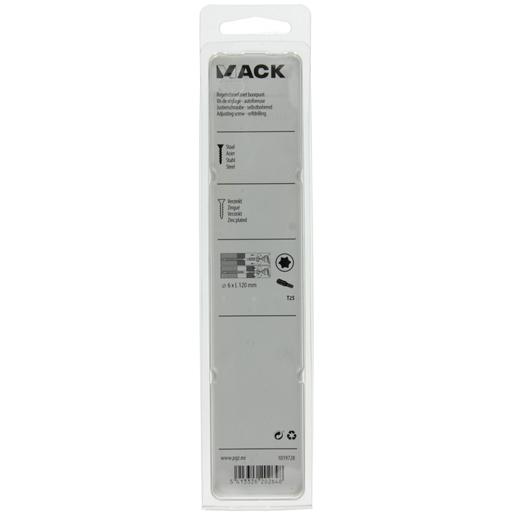 Mack 1019728 - Stellschraube verzinkt 10 Stück 6 x 120 mm | 5 Stück