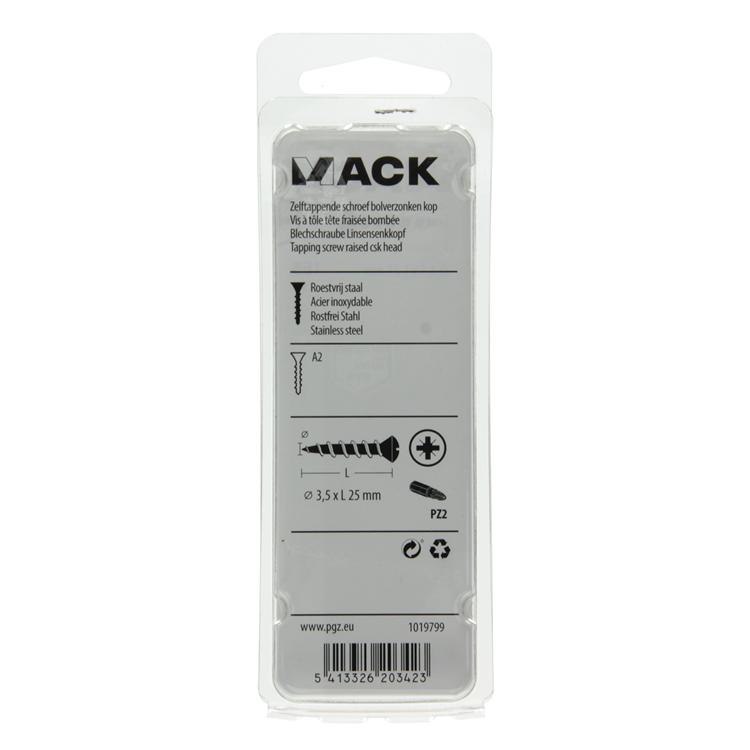 Mack 1019799 - self-tapping screw ball fx.kopa2 10pcs 3.5 x 25 mm | 10 Stück
