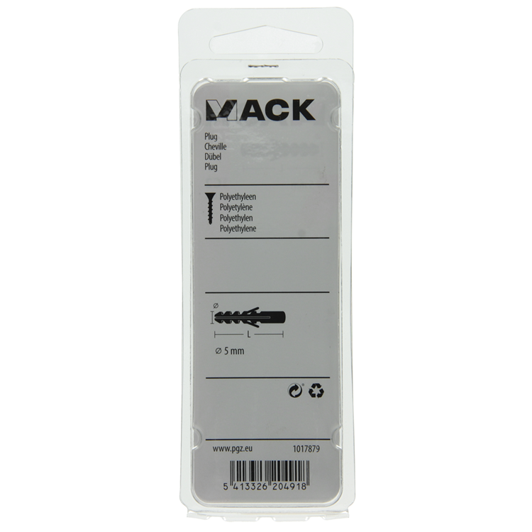 Mack 1017879 - Stopfen Polyethylen 30 Stück 5 mm | 10 Stück