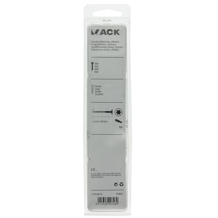 Mack 1018025 – Spanien plschr.vzkop-selbstmontage gelb plattiert 20 Stück 5,0 x 80 mm | 5 Stück