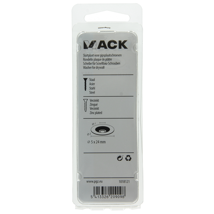 Mack 1018121 – Schließblech für Gipskartonplatten. verschickt 50 Stück 5 x 24 mm | 5 Stück