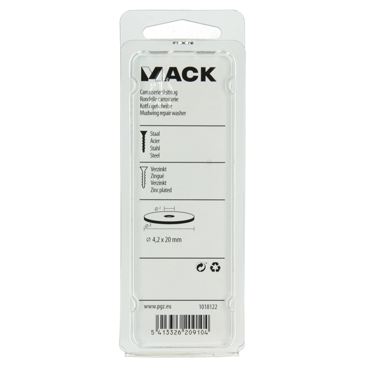 Mack 1018122 - Karosseriescheibe verzinkt80 Stück 4,2 x 20 mm | 5 Stück