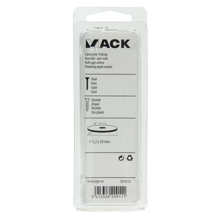 Mack 1018123 - body washer galvanized 80 pcs 5.2 x 20 mm | 5 Stück