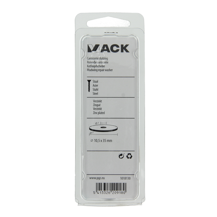 Mack 1018130 - Karosseriescheibe verzinkt28 Stück 10,5 x 35 mm | 5 Stück