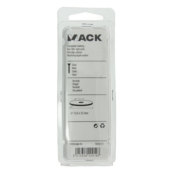 Mack 1018131 - Karosseriescheibe verzinkt25 Stück 13,0 x 35 mm | 5 Stück