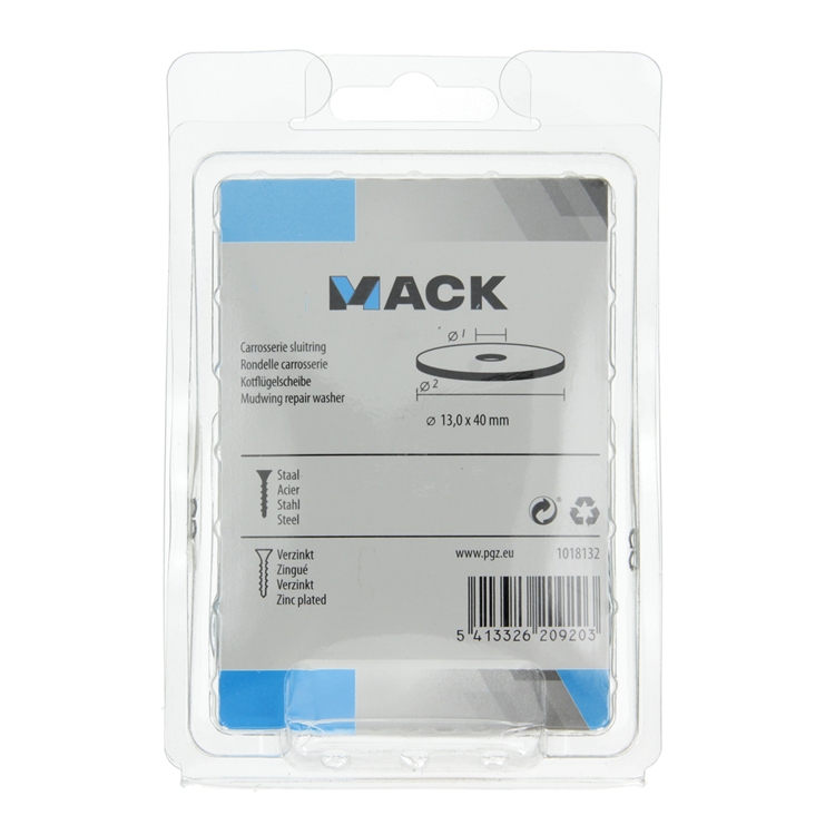 Mack 1018132 - Karosseriescheibe verzinkt20 Stück 13,0 x 40 mm | 5 Stück