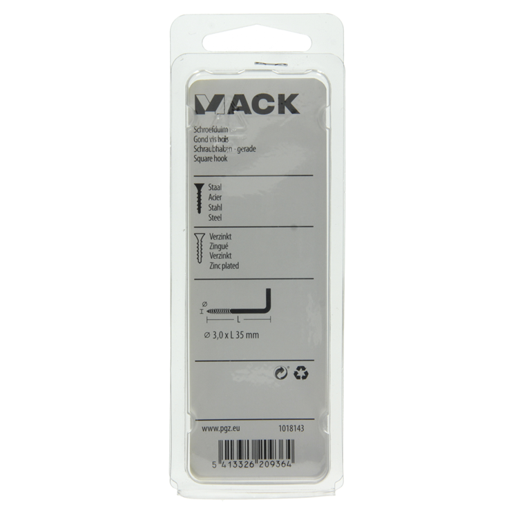 Mack 1018143 - Daumenschraube verzinkter Stahl 48 Stück 3,0 x 35 mm | 5 Stück
