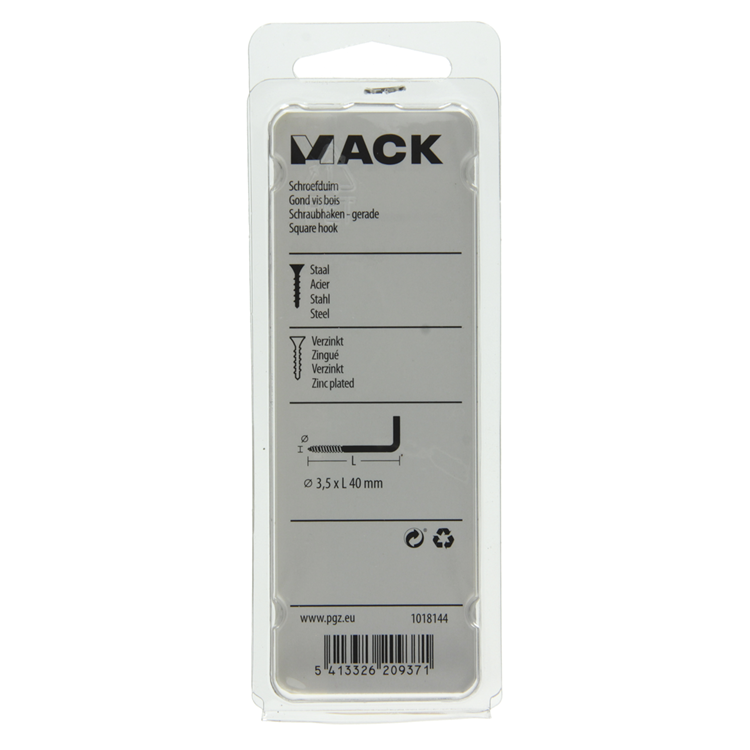 Mack 1018144 - Daumenschraube verzinkter Stahl 30 Stück 3,5 x 40 mm | 5 Stück