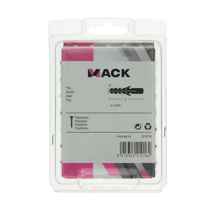 Mack 1018154 - Stopfen Polyethylen 100 Stück 6mm | 5 Stück