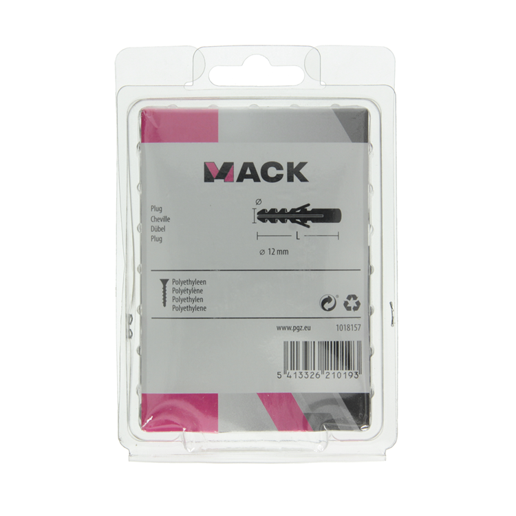 Mack 1018157 - Stopfen Polyethylen 25 Stück 12mm | 3 Stück