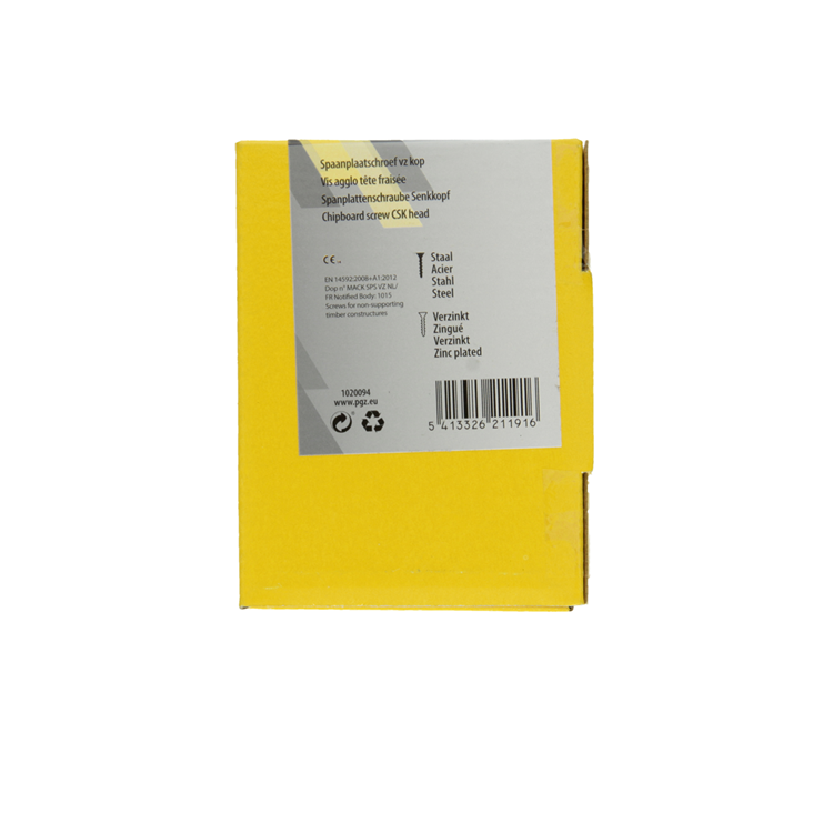 Mack 1020094 - Spanplattenschraube mit Kopf gelb VZ 200 Stück 4,0 x 40 mm | 5 Stück
