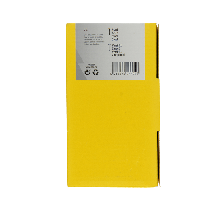 Mack 1020097 - Spanplattenschraube mit Kopf gelb VZ 200 Stück 4,0 x 60 mm | 2 Stk