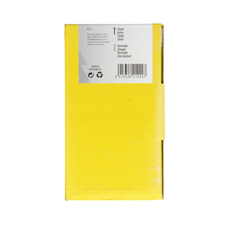 Mack 1020125 - Spanplattenschraube mit Kopf gelb mit 100 Stück 6,0 x 80 mm | 2 Stk