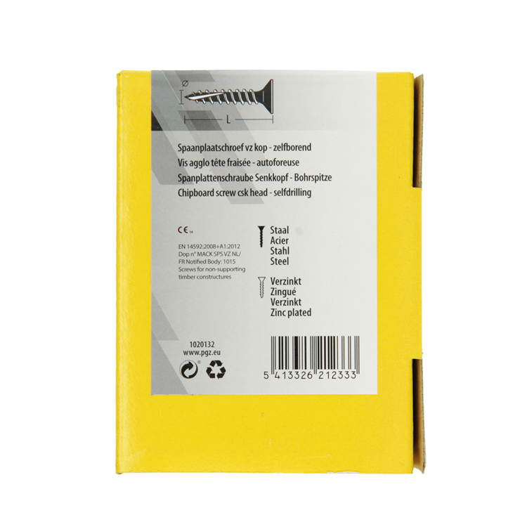 Mack 1020132 – Spanplattenschraube VZ KP-SelbstsicherndGVZ 200 Stück 3,5 x 35 mm | 5 Stück