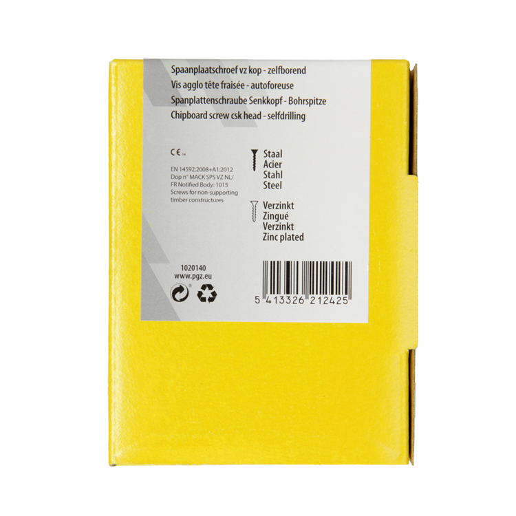 Mack 1020140 - Spanplattenschraube VZ KP-SelbstsicherndGVZ 200 Stück 4,0 x 45 mm | 5 Stück