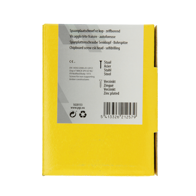 Mack 1020153 - Spanplattenschraube VZ KP-SelbstsicherndGVZ 100 Stück 5,0 x 60 mm | 5 Stück