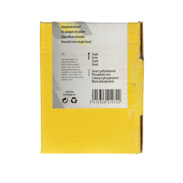 Mack 1020164 – Gipskartonschraube schwarz phosphatiert. 200 Stück 3,5 x 45 mm | 5 Stück