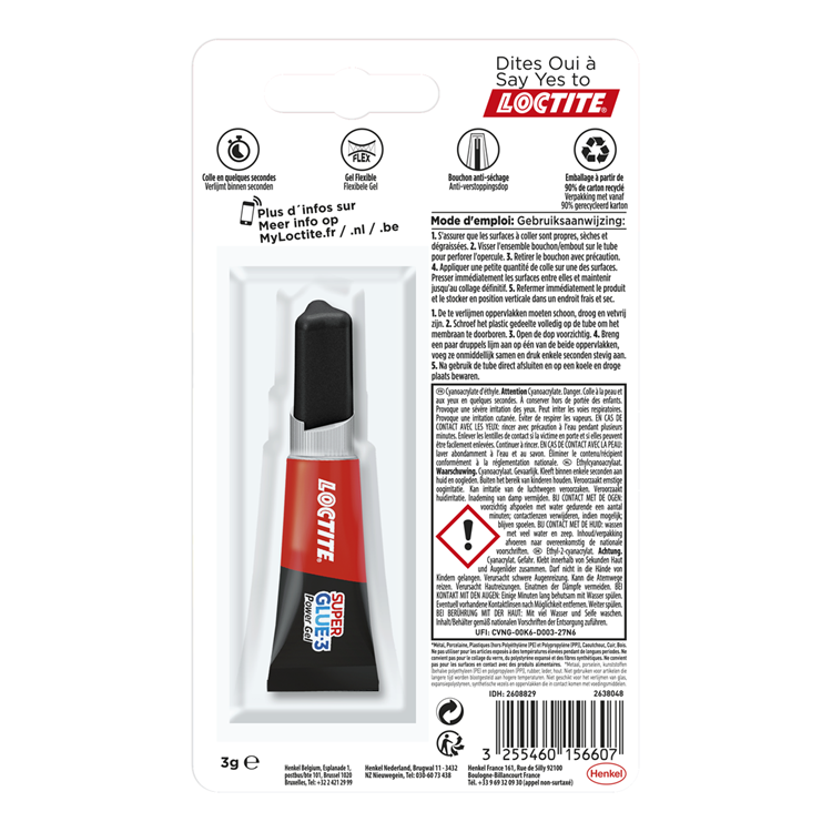Loctite 1069861 – Power-Gel 3 g | 6 Stück
