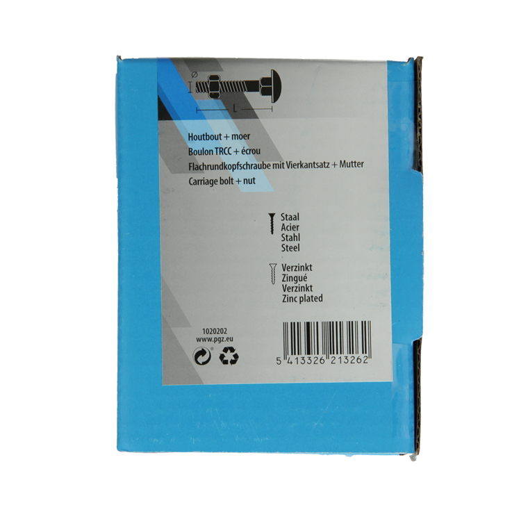 Mack 1020202 – Holzschraube + Mutter verzinkt 20 stm6 x 80 mm | 5 Stück