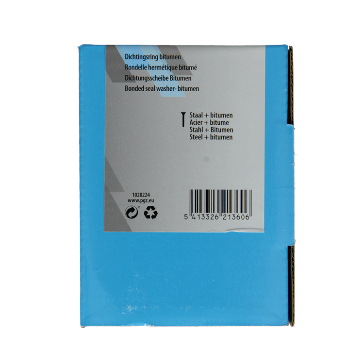 Mack 1020224 - Dichtring Bitumen verzinkt 150 Stück 8,0 x 22 mm | 5 Stück