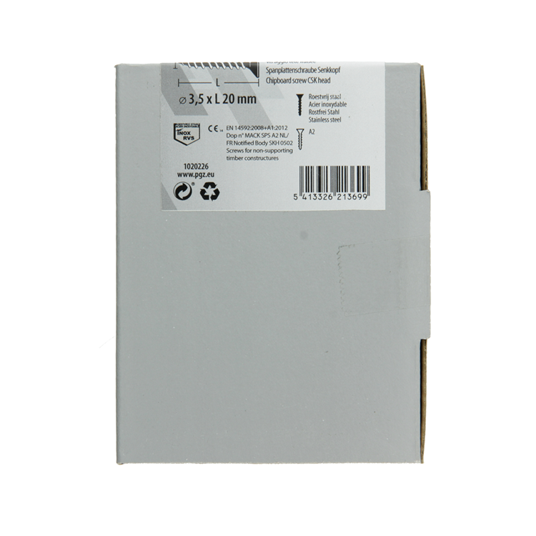 Mack 1020226 – Spanplattenschraube VZ-Kopf Edelstahl A2 200 Stück 3,5 x 20 mm | 2 Stk
