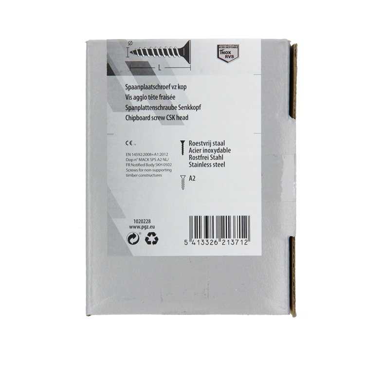 Mack 1020228 – Spanplattenschraube VZ-Kopf Edelstahl A2 200 Stück 3,5 x 30 mm | 2 Stk