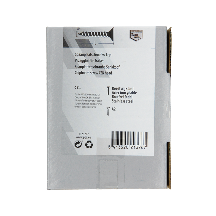 Mack 1020232 - Spanplattenschraube VZ-Kopf Edelstahl A2 200 Stück 4,0 x 25 mm | 2 Stk