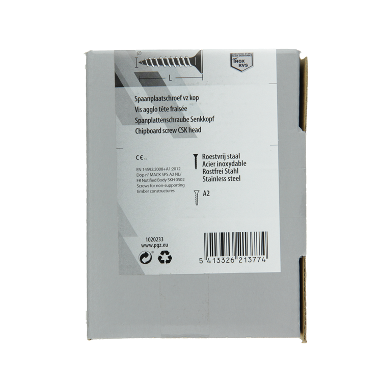 Mack 1020233 – Spanplattenschraube VZ-Kopf Edelstahl A2 200 Stück 4,0 x 30 mm | 2 Stk
