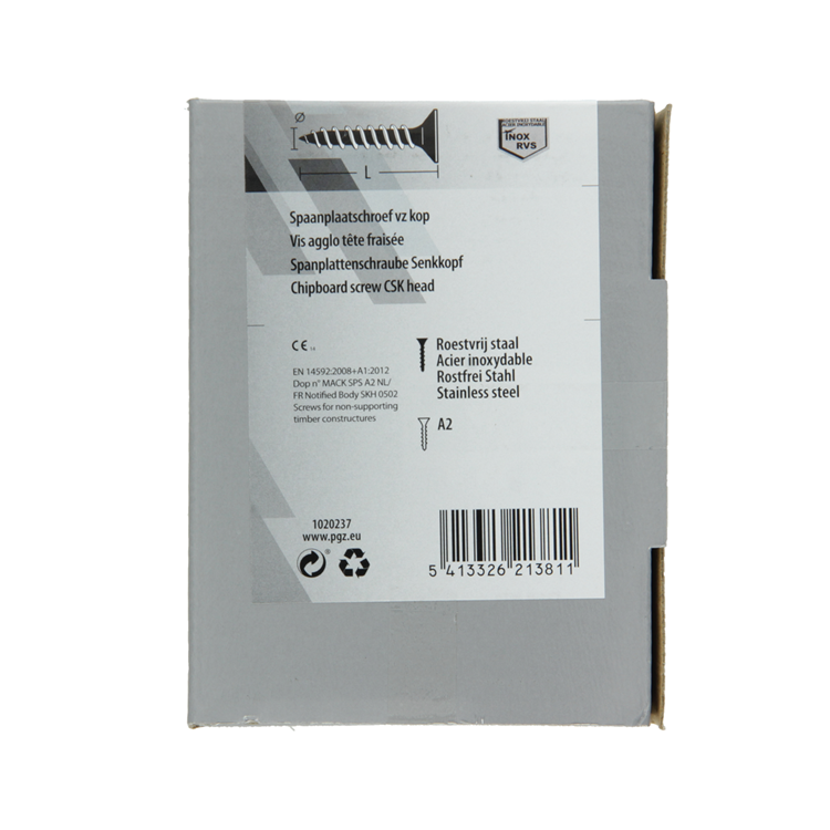 Mack 1020237 – Spanplattenschraube VZ-Kopf Edelstahl A2 100 Stück 4,0 x 50 mm | 2 Stk