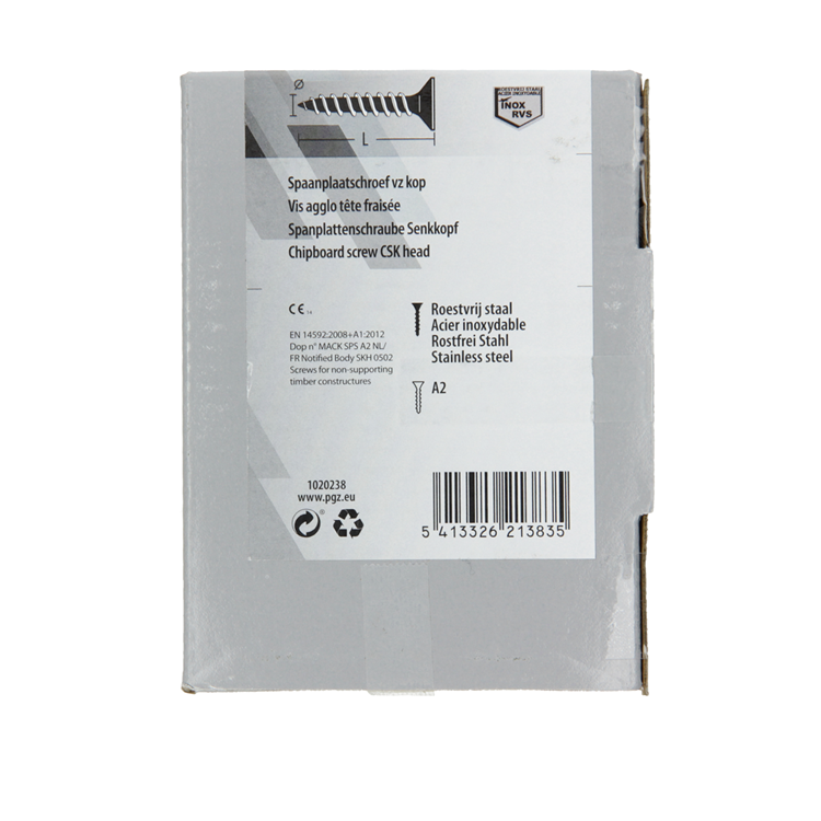 Mack 1020238 – Spanplattenschraube VZ-Kopf Edelstahl A2 200 Stück 4,5 x 30 mm | 2 Stk