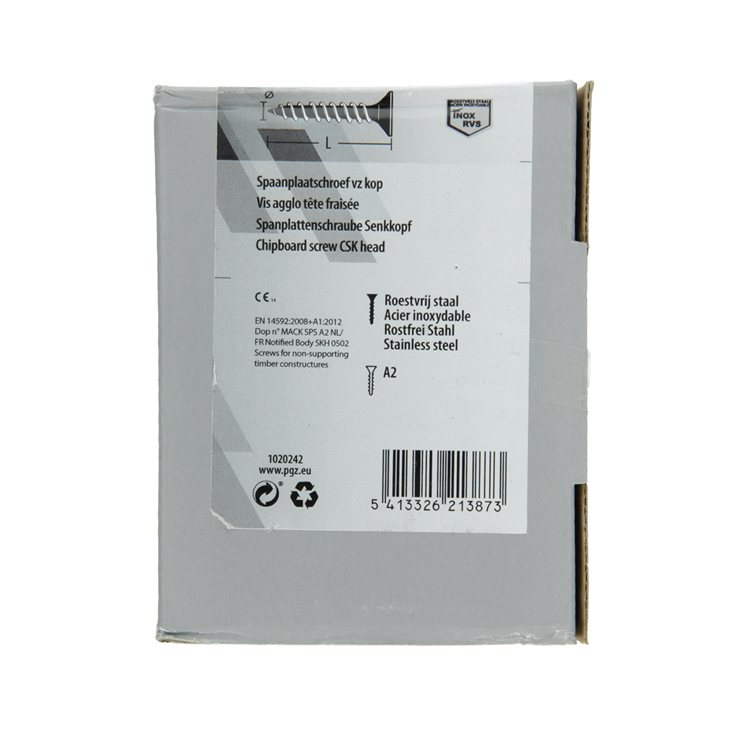 Mack 1020242 – Spanplattenschraube VZ-Kopf Edelstahl A2 100 Stück 4,5 x 50 mm | 2 Stk
