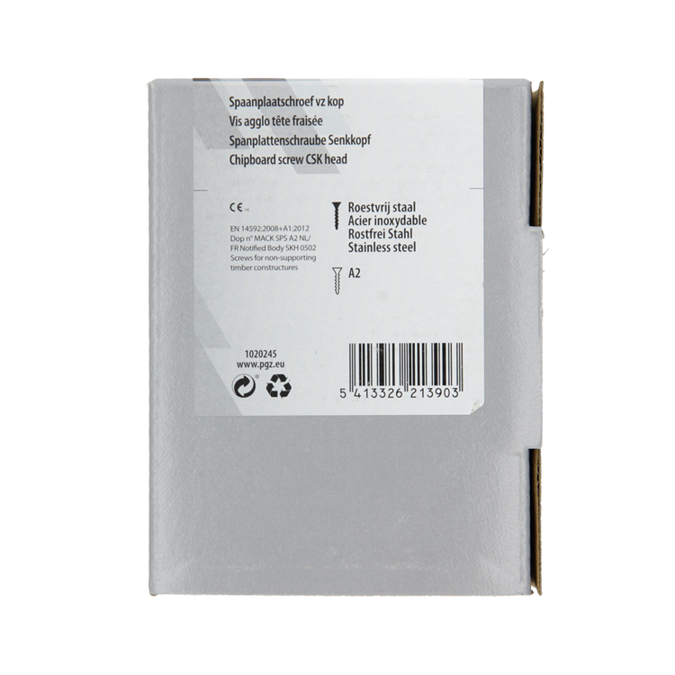 Mack 1020245 - Spanplattenschraube VZ-Kopf Edelstahl A2 100 Stück 5,0 x 50 mm | 2 Stk