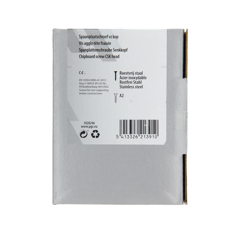 Mack 1020246 – Spanplattenschraube VZ-Kopf Edelstahl A2 100 Stück 5,0 x 60 mm | 2 Stk