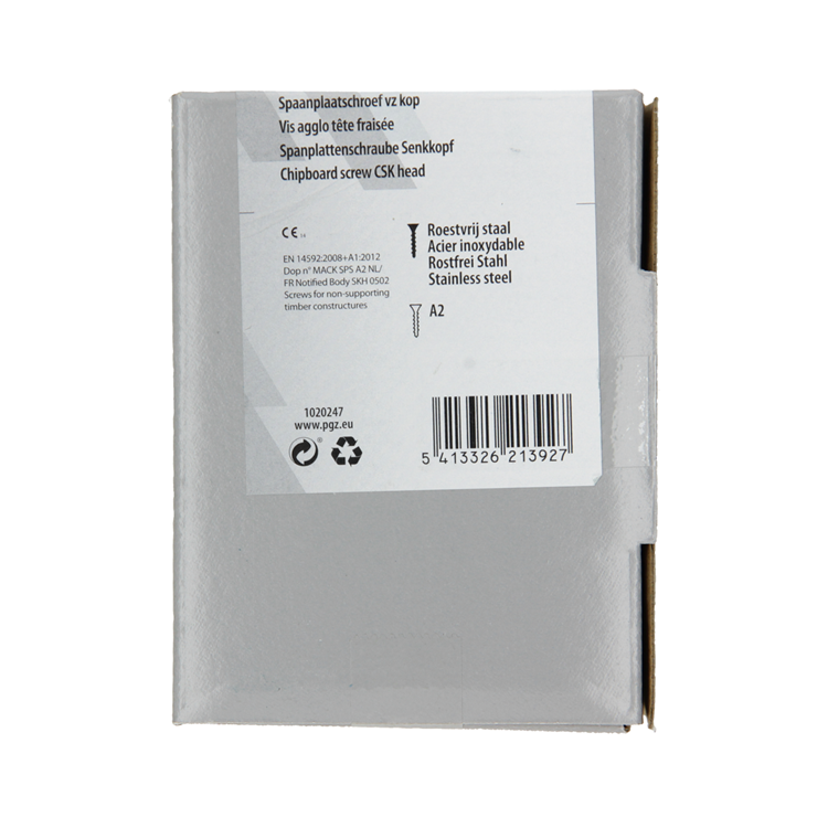 Mack 1020247 - Spanplattenschraube VZ-Kopf Edelstahl A2 50 Stück 5,0 x 70 mm | 2 Stk