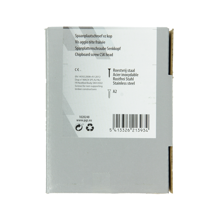 Mack 1020248 - Spanplattenschraube VZ-Kopf Edelstahl A2 50 Stück 5,0 x 80 mm | 2 Stk