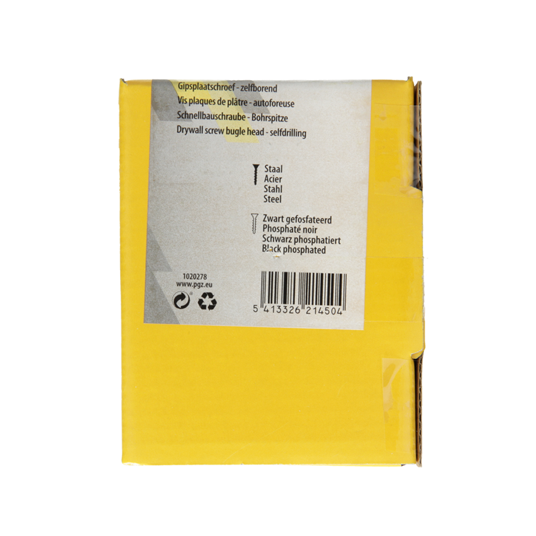 Mack 1020278 – Gipskarton-Scrf-Textpunkt schwarz phosphatiert. 500 Stück 3,5 x 25 mm | 5 Stück