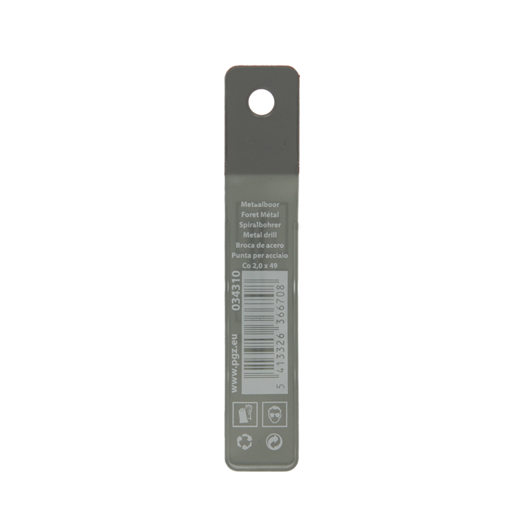Mack 1018420 - Metallbohrer HSS CO5% DIN 338 ø 2,0 x 49 mm 2 Stück | 5 Stück
