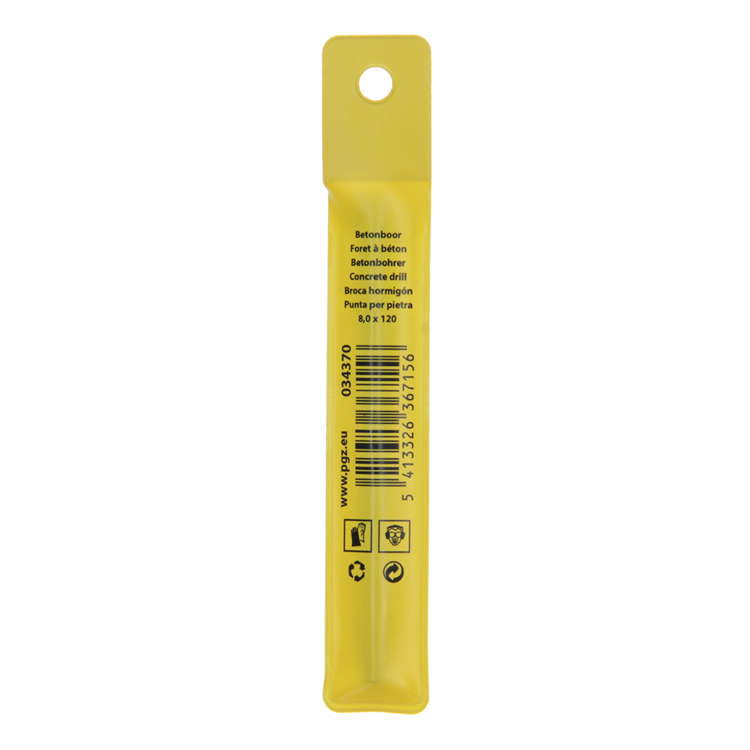 Mack 1018449 - Betonbohrer DIN 8039 ø 8,0 x 120 mm | 5 Stück